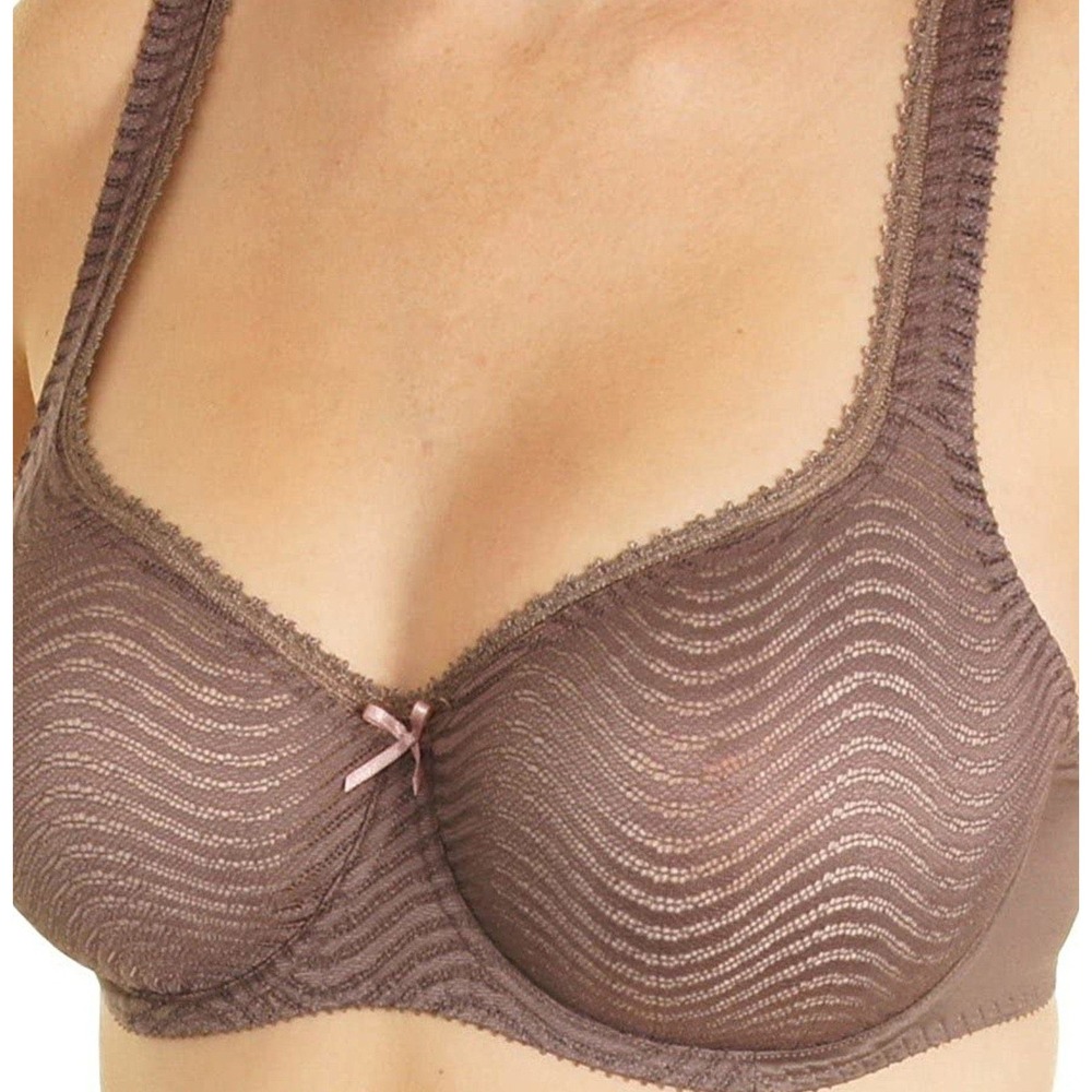 Empreinte Bra Full Cup Kaela Wavy Lace Underwire‎ Brown 38E